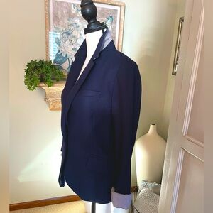 Navy Blue Textured Blazer size med
